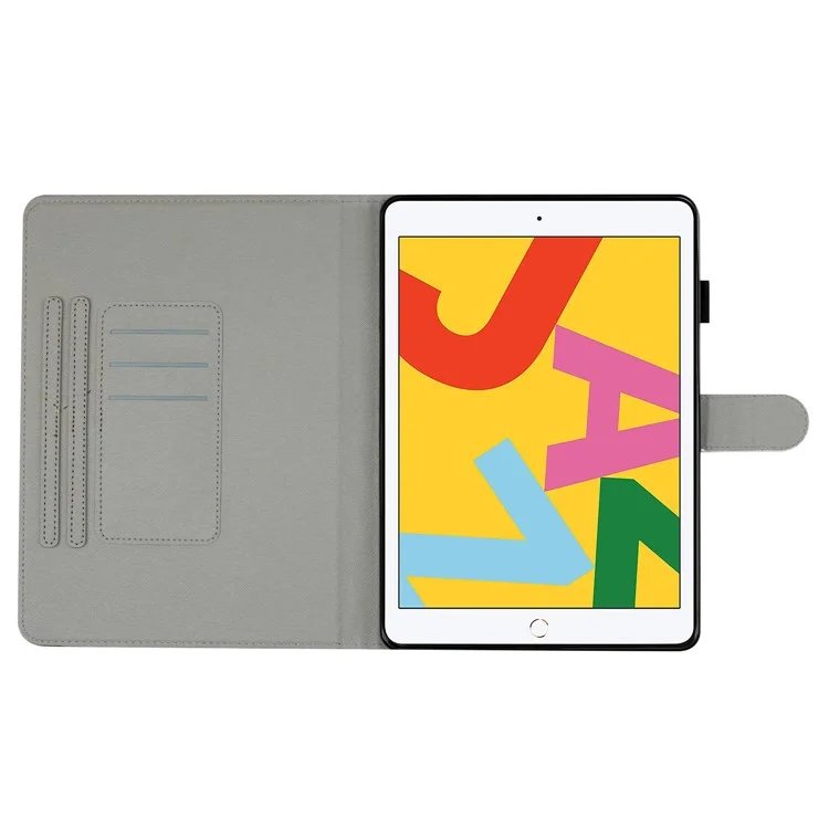 Para Ipad 10.2 (2021) /(2019) /(2020) / Ipad Pro 10,5 Polegadas (2017) PU Catura de Catura Dot Printimento Anti-drop Tape - Preto / Dot Branco