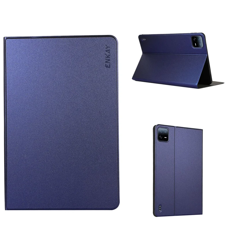 ENKAY HAT PRINCE Tablet-Hülle für Xiaomi Pad 6 / Pad 6 Pro PU-Leder TPU-Ständer-Abdeckung mit automatischem Aufwachen / Schlaf - Dunkelblau