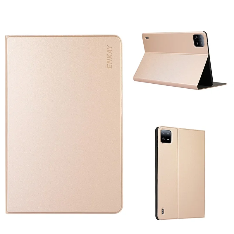 ENKAY HAT PRINCE Чехол для планшета Xiaomi Pad 6 / Pad 6 Pro, кожа PU, подставка, автоматическое включение/выключение экрана - Золотой