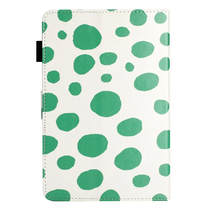 10-inch Dots Pattern Anti-scratch PU Leather Card Holder Stand Case Auto Wake / Sleep Tablet Cover - White / Green Dots