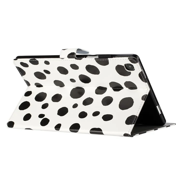 Per Samsung Galaxy Tab A7 Lite 8.7 pollici T200 / T225 Custodia in pelle PU con supporto Dots Pattern Card Holder Custodia per tablet - Bianco / Punti neri