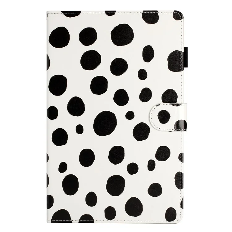 Per Samsung Galaxy Tab A7 Lite 8.7 pollici T200 / T225 Custodia in pelle PU con supporto Dots Pattern Card Holder Custodia per tablet - Bianco / Punti neri