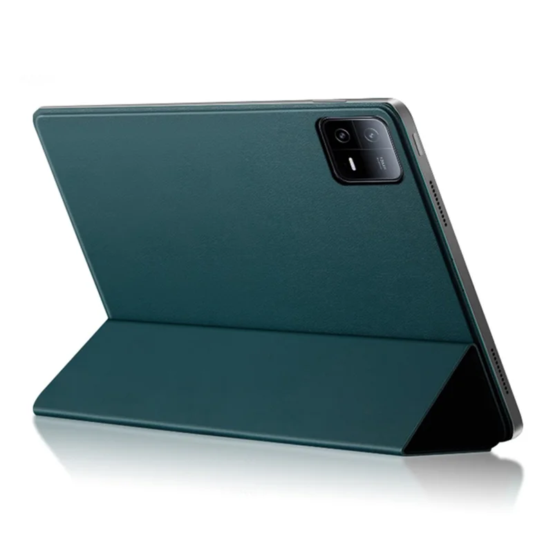 For Xiaomi Pad 6 PU Leather Tablet Case Trifold Stand Magnetic Protective Cover - Green