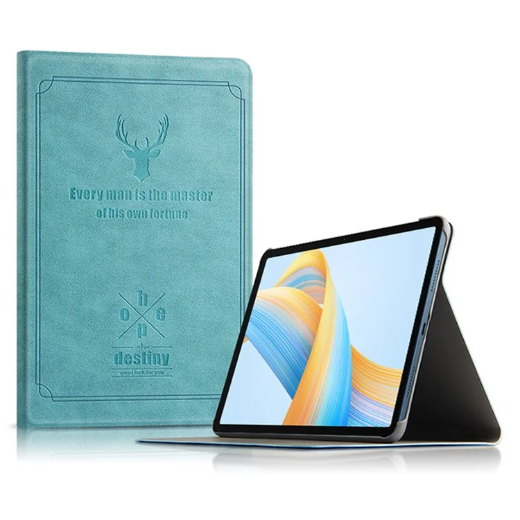 For Honor Pad V8 Deer Pattern Tablet Case PU Leather + PC Stand Cover - Grün