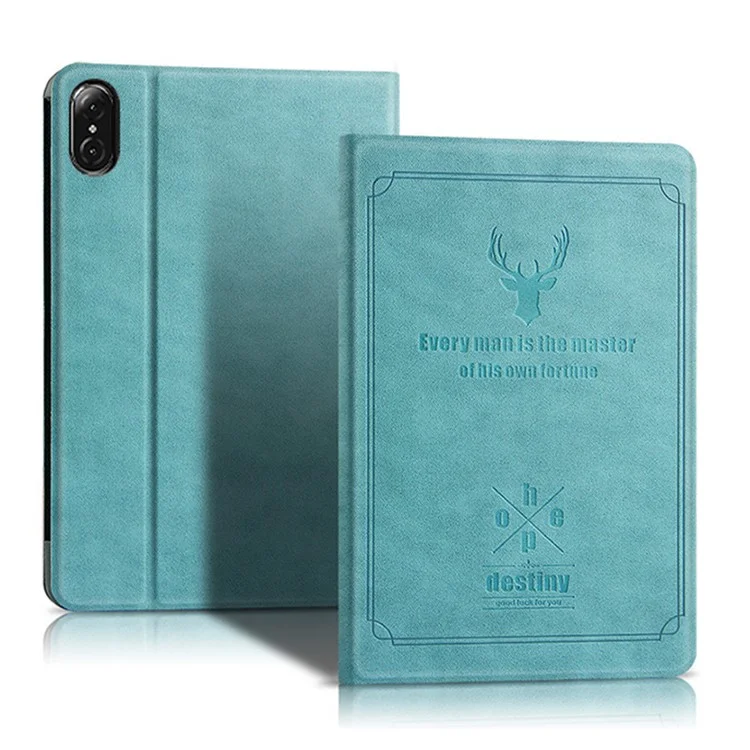 For Honor Pad V8 Deer Pattern Tablet Case PU Leather + PC Stand Cover - Grün
