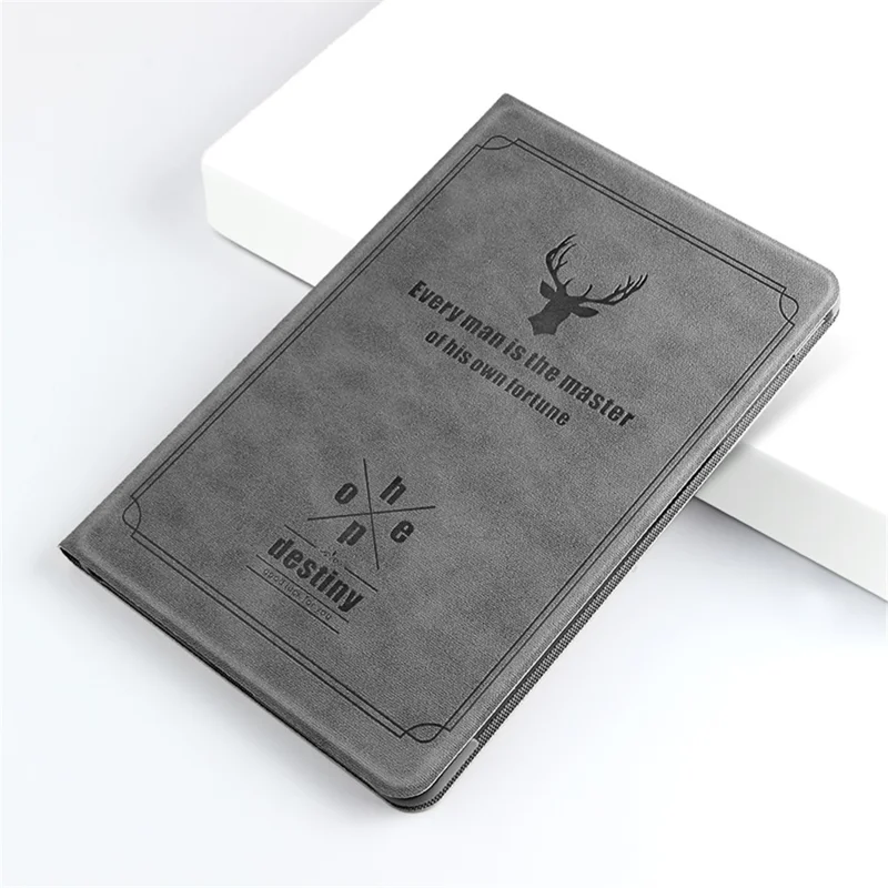 For Honor Pad V8 Deer Pattern Tablet Case PU Leather + PC Stand Cover - Grey