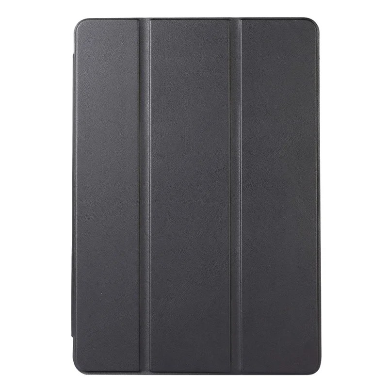 For Huawei MatePad 11 (2023) Solid Color PU Leather Cover Tri-Fold Stand Tablet Case with Pencil Slot - Black