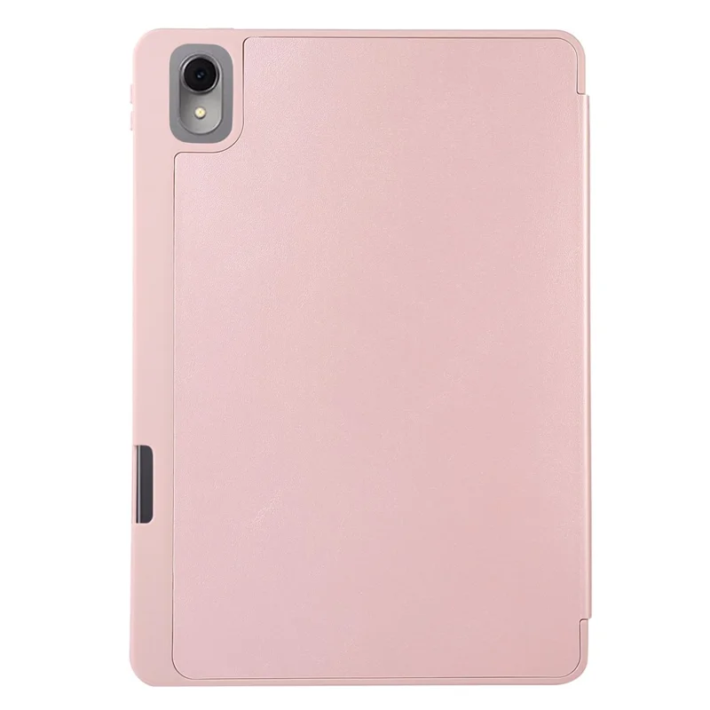 Für Huawei MatePad 11 (2023) Einfarbige PU-Lederabdeckung Dreifach-Falte Ständer Tablet-Hülle mit Stiftschlitz - Pink