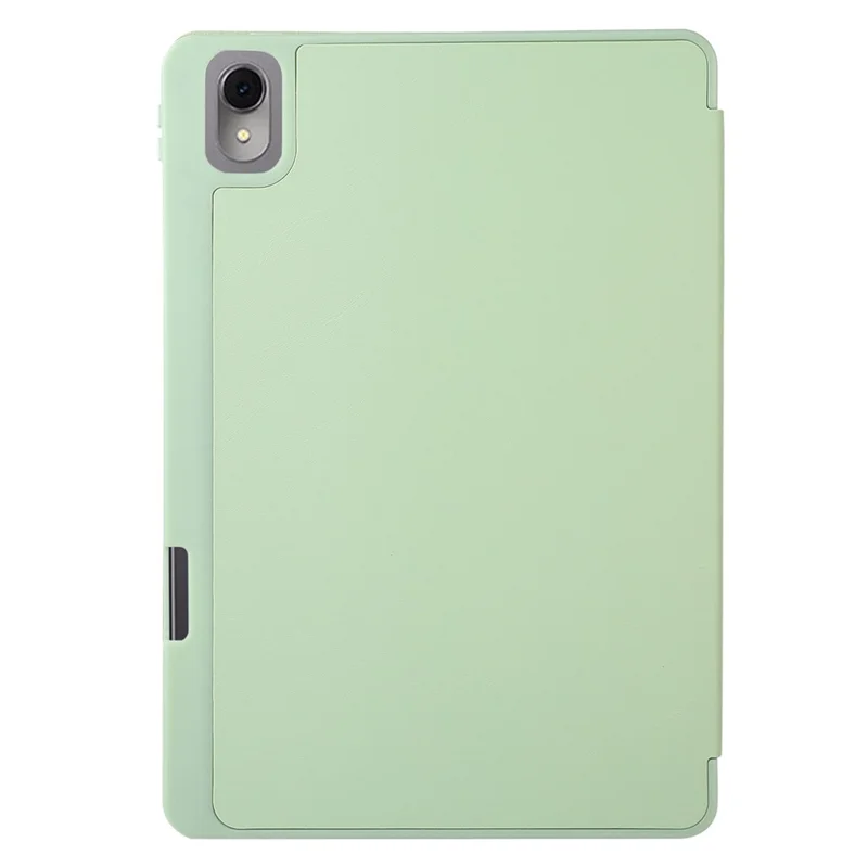 For Huawei MatePad 11 (2023) Solid Color PU Leather Cover Tri-Fold Stand Tablet Case with Pencil Slot - Green