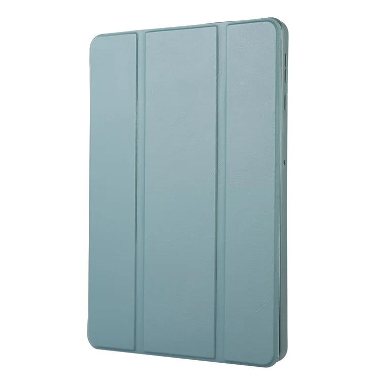 Para a Huawei MatePad SE 10.4 polegadas Capa de Tablet de Couro PU de Cor Sólida Tri-Fold Stand Anti-queda com Slot para Lápis - Verde Escuro