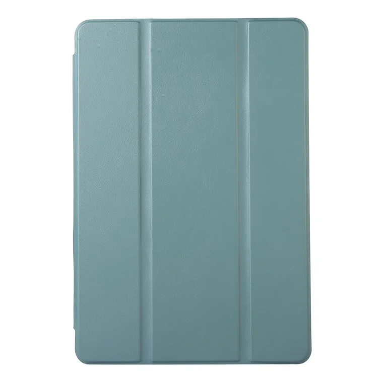 Para a Huawei MatePad SE 10.4 polegadas Capa de Tablet de Couro PU de Cor Sólida Tri-Fold Stand Anti-queda com Slot para Lápis - Verde Escuro