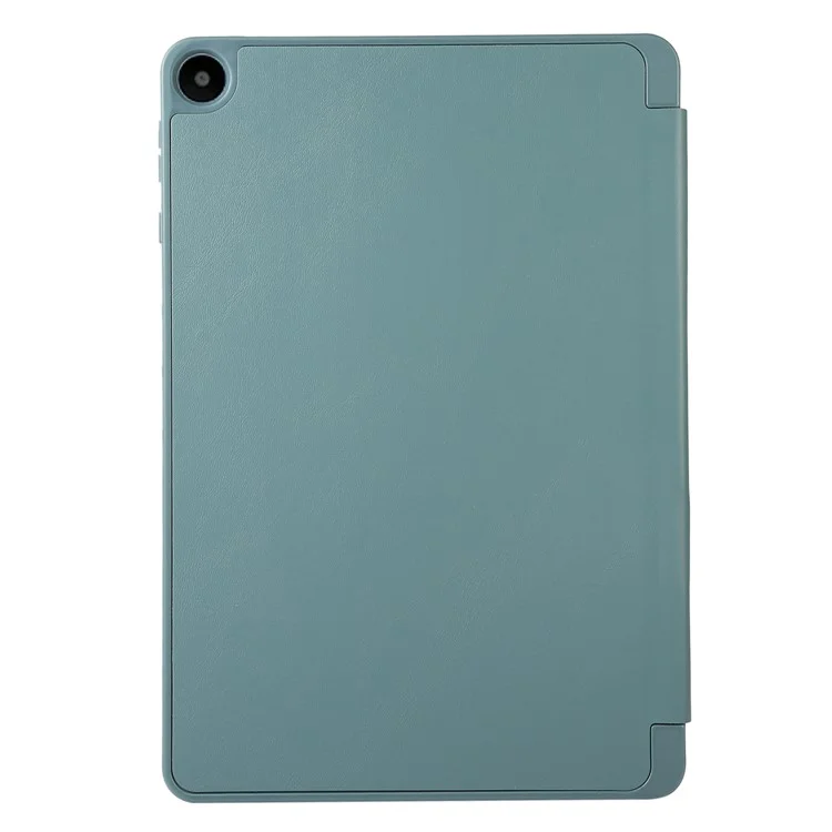 Para a Huawei MatePad SE 10.4 polegadas Capa de Tablet de Couro PU de Cor Sólida Tri-Fold Stand Anti-queda com Slot para Lápis - Verde Escuro