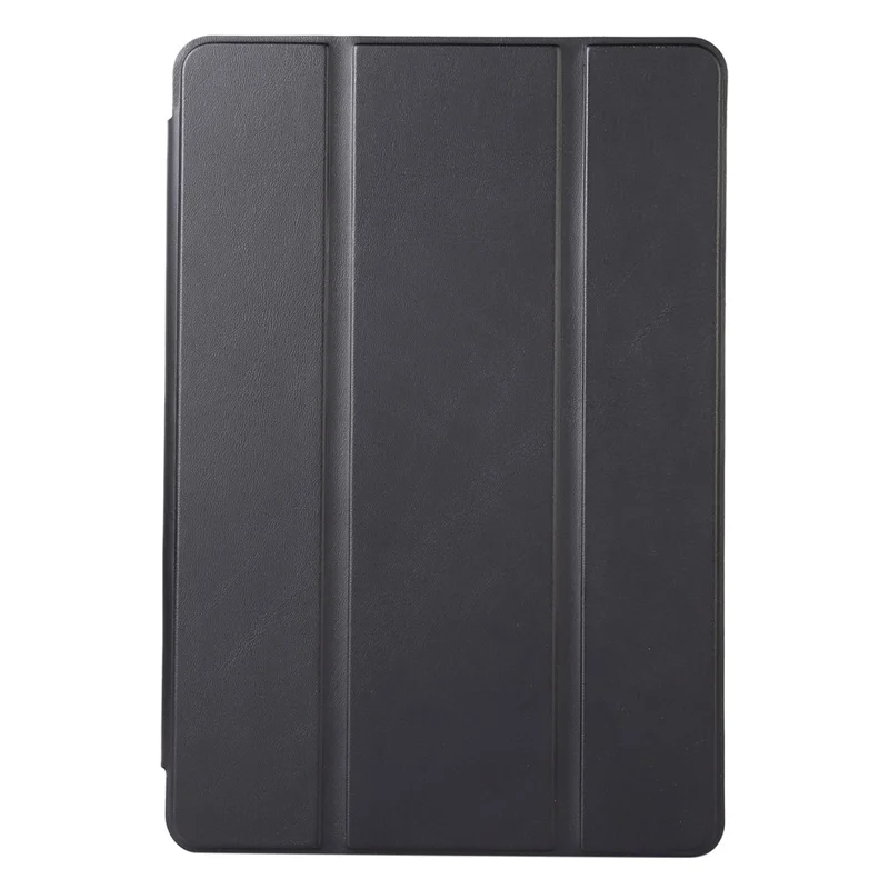 For Huawei MatePad SE 10.4-inch Solid Color PU Leather Tablet Cover Tri-Fold Stand Anti-drop Case with Pencil Slot - Black
