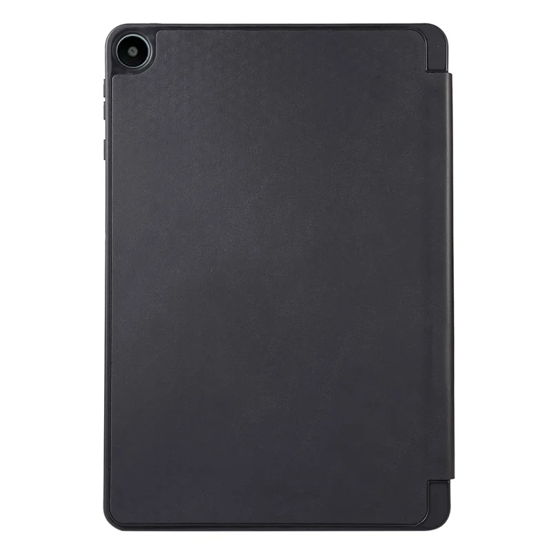 For Huawei MatePad SE 10.4-inch Solid Color PU Leather Tablet Cover Tri-Fold Stand Anti-drop Case with Pencil Slot - Black