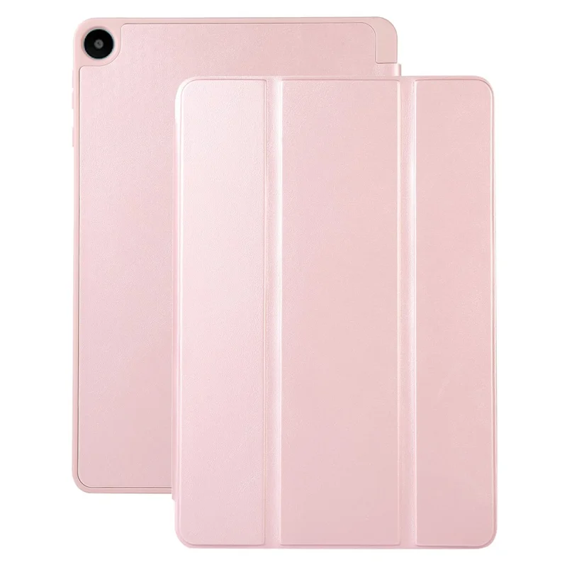 Per Huawei MatePad SE 10.4 pollici Custodia in pelle PU monocolore Tablet Tri-Fold Stand Anti-caduta Custodia con slot per matita - Rosa