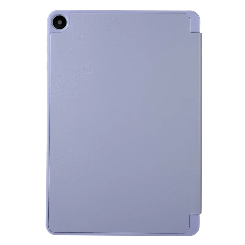 Pour Huawei MatePad SE 10.4 pouces Étui en cuir PU de couleur unie Tri-Fold Stand Anti-drop Case avec fente pour crayon - Lavande violette