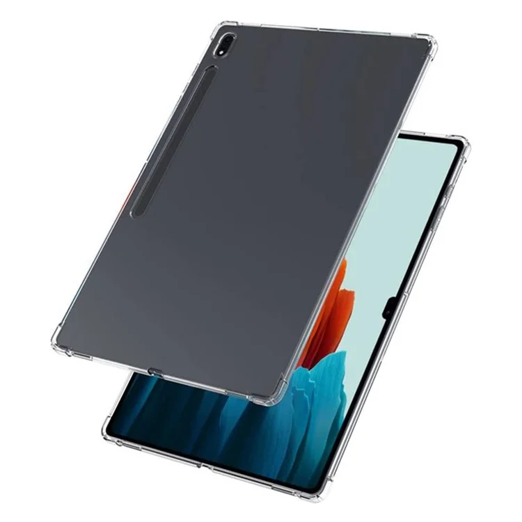 Für Samsung Galaxy Tab S8 Ultra Flexible TPU-Tablettenhülle Verstärkte Ecken Transparenter Schutzdeckel