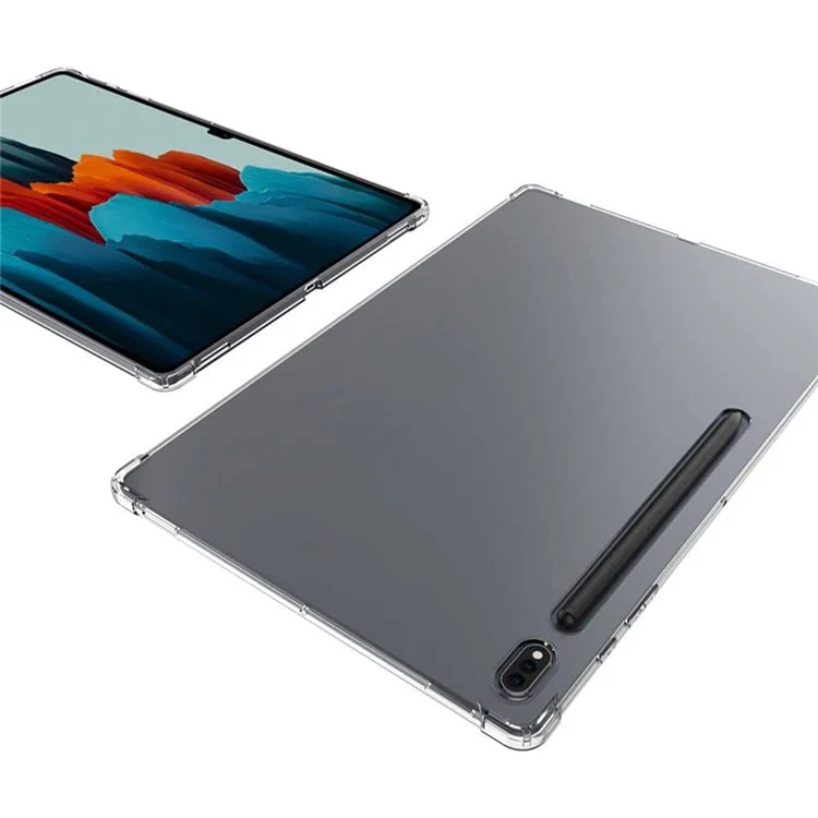 Für Samsung Galaxy Tab S8 Ultra Flexible TPU-Tablettenhülle Verstärkte Ecken Transparenter Schutzdeckel