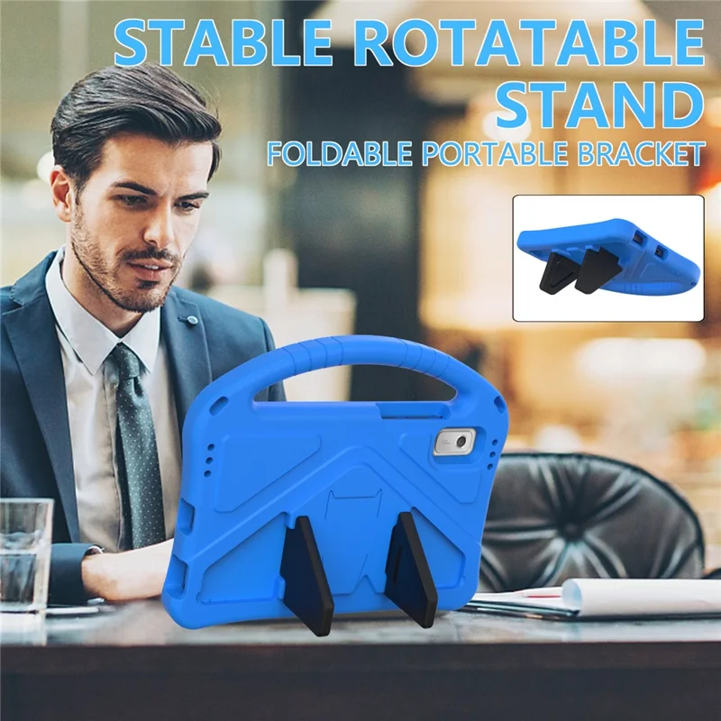 Para Lenovo Tab M9 Diseño de Manejo Funda para Tableta Funda Protectora de EVA a Prueba de Golpes con Soporte - Azul