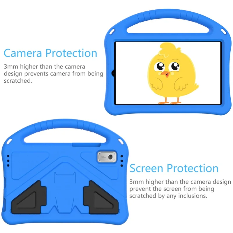 Para Lenovo Tab M9 Diseño de Manejo Funda para Tableta Funda Protectora de EVA a Prueba de Golpes con Soporte - Azul