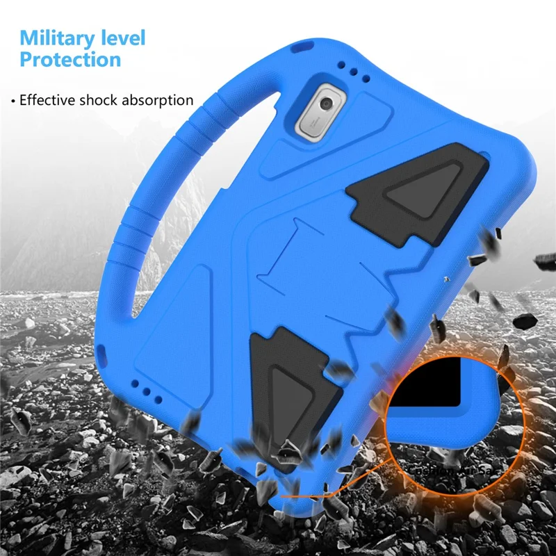 Para Lenovo Tab M9 Diseño de Manejo Funda para Tableta Funda Protectora de EVA a Prueba de Golpes con Soporte - Azul