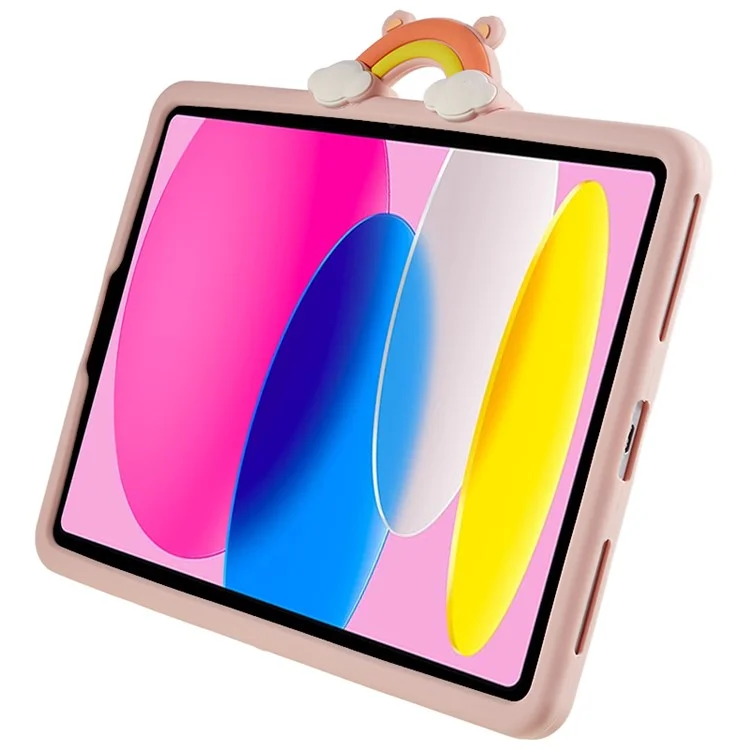 Pour iPad Air 11 (2024) / Air (2020) / (2022) / iPad Pro 11 (2024) / (2020) / (2021) / (2022) PC+Silicone Case Rotary Kickstand Bear Tablet Cover