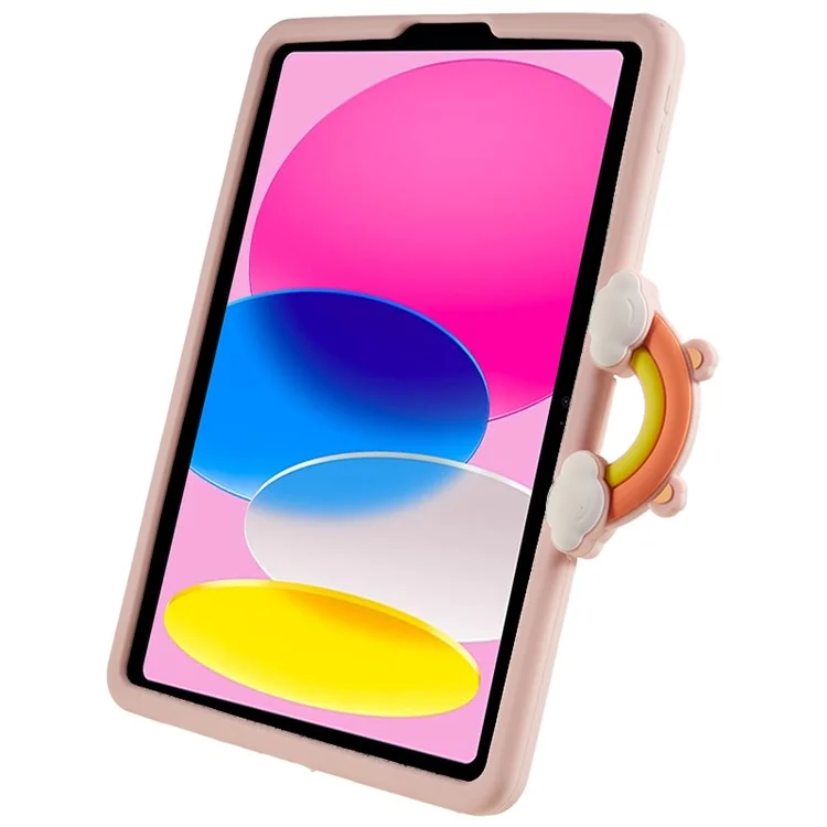 Pour iPad Air 11 (2024) / Air (2020) / (2022) / iPad Pro 11 (2024) / (2020) / (2021) / (2022) PC+Silicone Case Rotary Kickstand Bear Tablet Cover