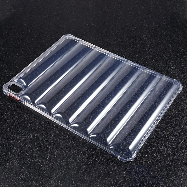 Soft TPU Tablet Case for iPad Air (2020) / (2022) , Airbag Down Jacket Design Drop-proof Clear Tablet Cover