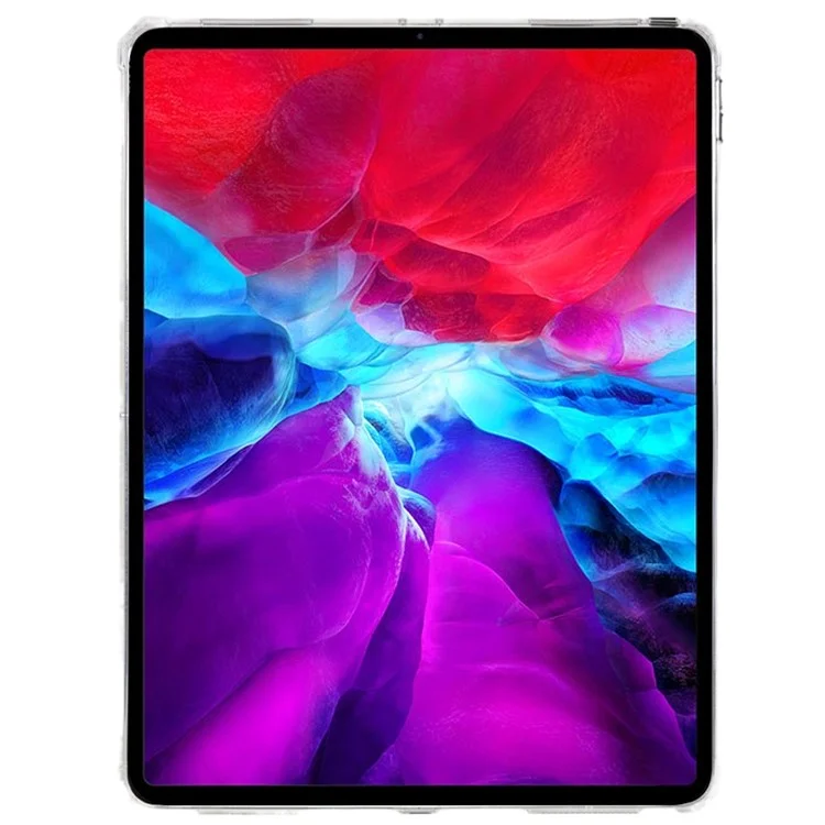 Funda de Tablet TPU para iPad Pro 12.9 (2022) / (2021) / (2020) Textura de Diamante Airbag Cubierta Antiarrancada Transparente