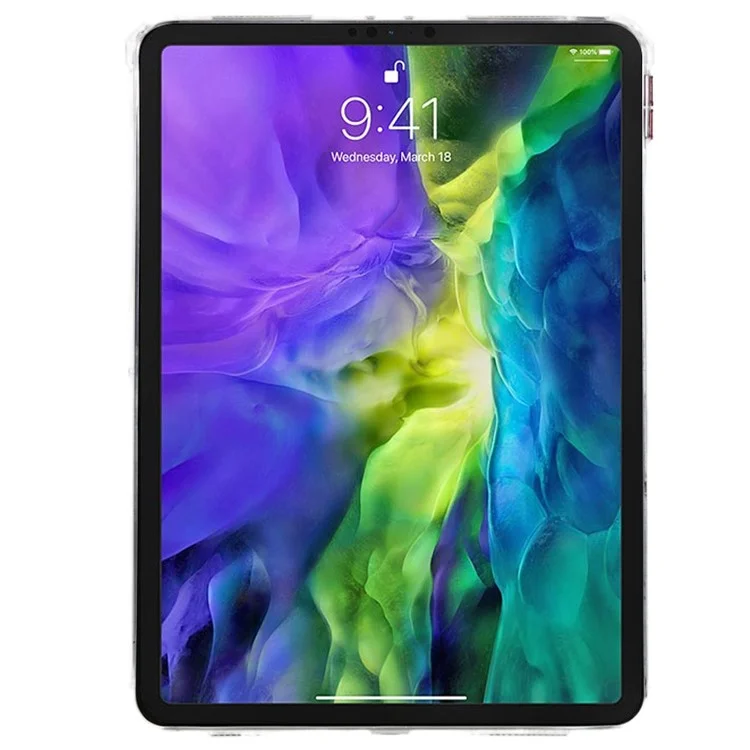 For iPad Pro 11 (2020) / (2021) / (2022) TPU Tablet Case Airbag Diamond Texture Transparent TPU Tablet Cover