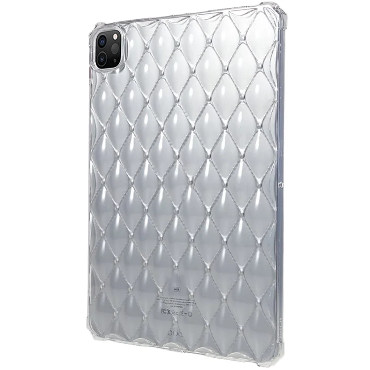 For iPad Pro 11 (2020) / (2021) / (2022) TPU Tablet Case Airbag Diamond Texture Transparent TPU Tablet Cover