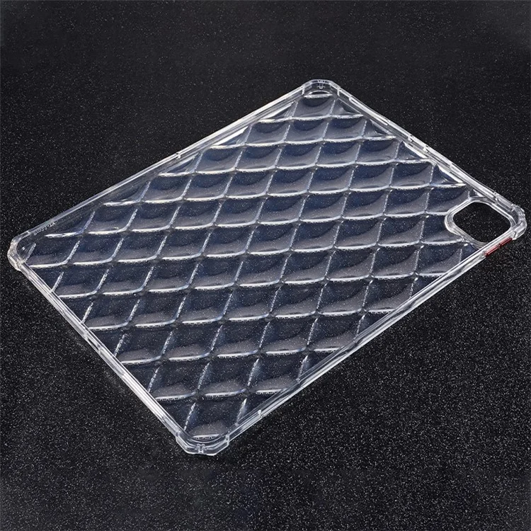 For iPad Pro 11 (2020) / (2021) / (2022) TPU Tablet Case Airbag Diamond Texture Transparent TPU Tablet Cover