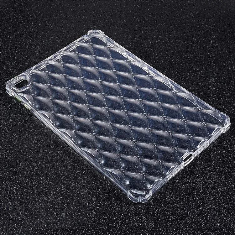 Para iPad mini 4 / mini (2019) 7.9 pulgadas Funda Antideslizante para Tableta Airbag Textura de Diamante Cubierta Transparente de TPU