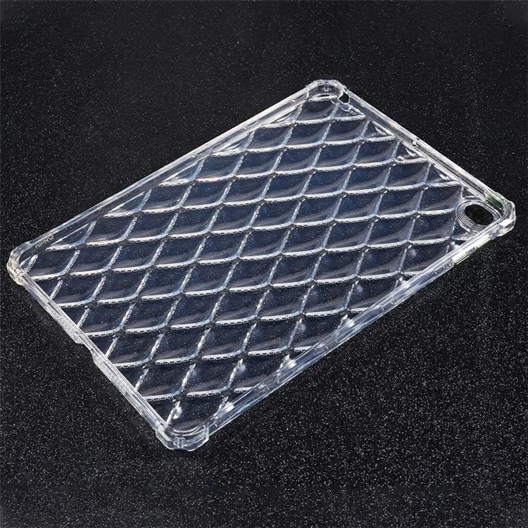 Para iPad mini 4 / mini (2019) 7.9 pulgadas Funda Antideslizante para Tableta Airbag Textura de Diamante Cubierta Transparente de TPU