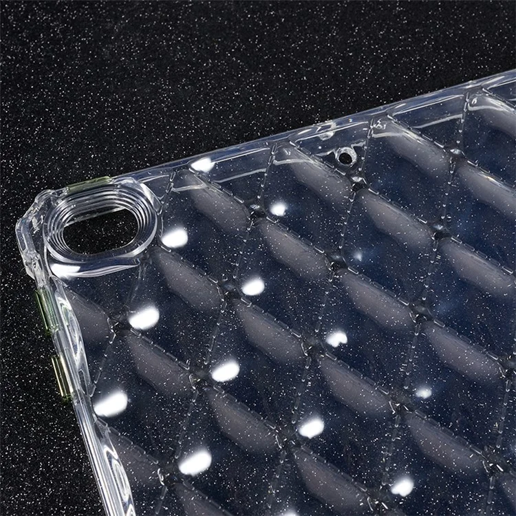 Para iPad mini 4 / mini (2019) 7.9 pulgadas Funda Antideslizante para Tableta Airbag Textura de Diamante Cubierta Transparente de TPU
