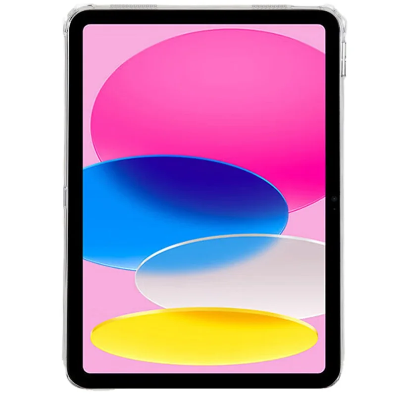 Per iPad 10.9 (2022) Airbag Diamond Texture Tablet Anti-drop Cover Soft TPU Clear Back Case