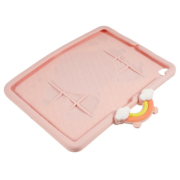 360-Degree Rotation Kickstand Case for iPad (2025) / 10.9 (2022) PC+Silicone Cartoon Bear Tablet Cover