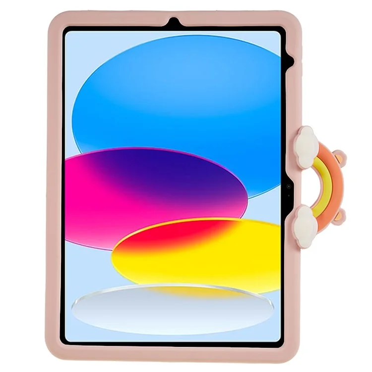 360-Degree Rotation Kickstand Case for iPad (2025) / 10.9 (2022) PC+Silicone Cartoon Bear Tablet Cover