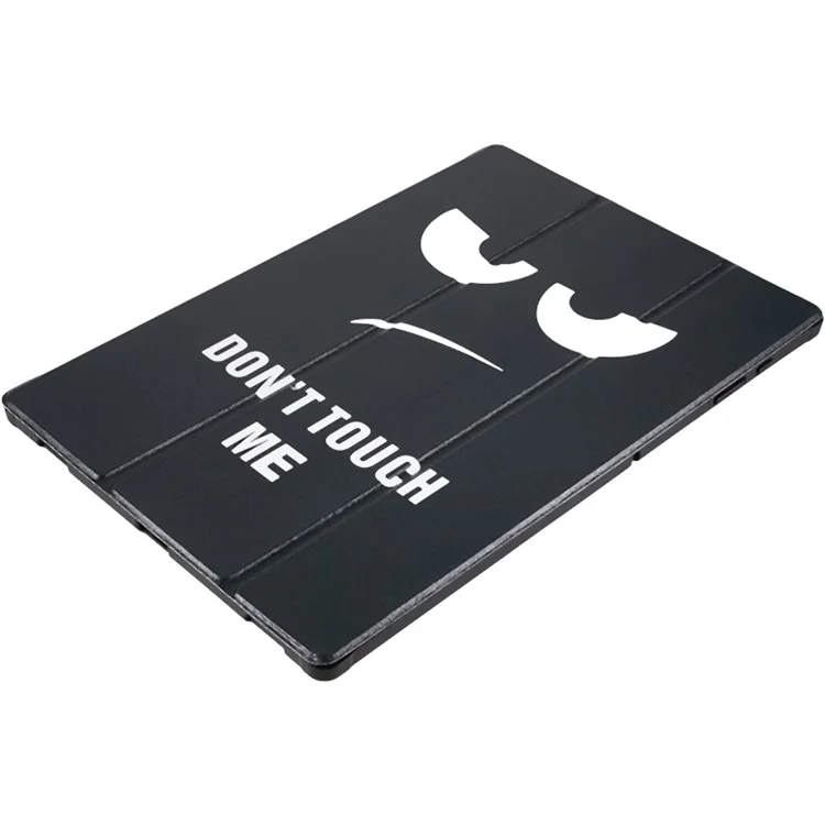 Pour Samsung Galaxy Tab S8 Ultra Trifold Stand Tablet Case PU Leather Pattern Printing Cover - Ne me touche pas