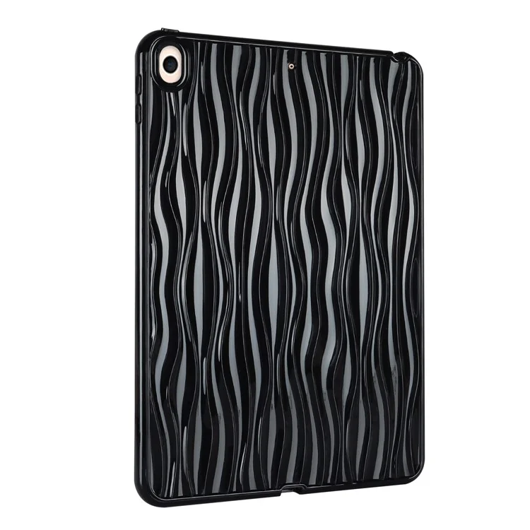 Wave Texture Tablet Case for iPad Air 10.5 inch (2019) , Soft TPU Anti-scratch Tablet Cover - Black