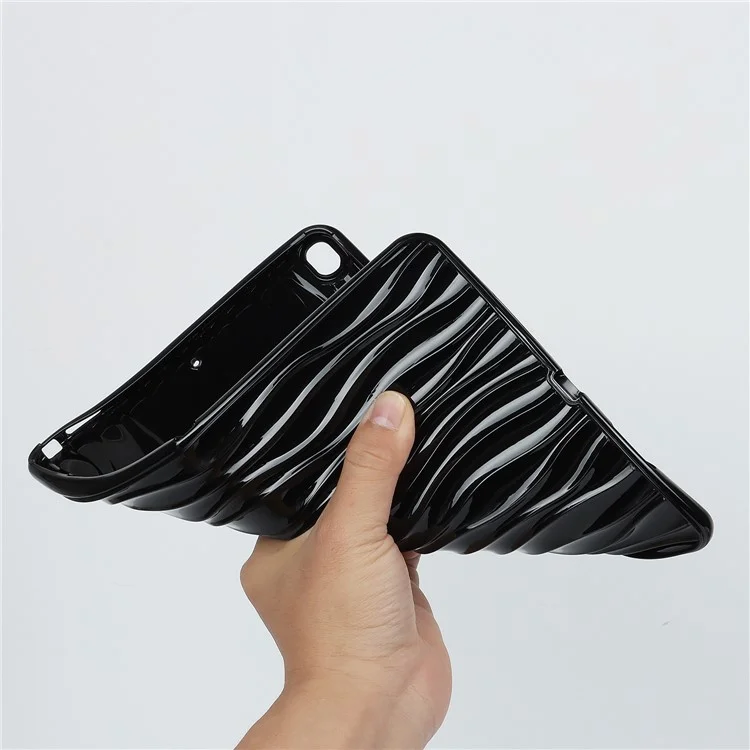Wave Texture Tablet Case für iPad Air 10.5 Zoll (2019), Weiche TPU Anti-Kratzer Tablet-Abdeckung - Schwarz