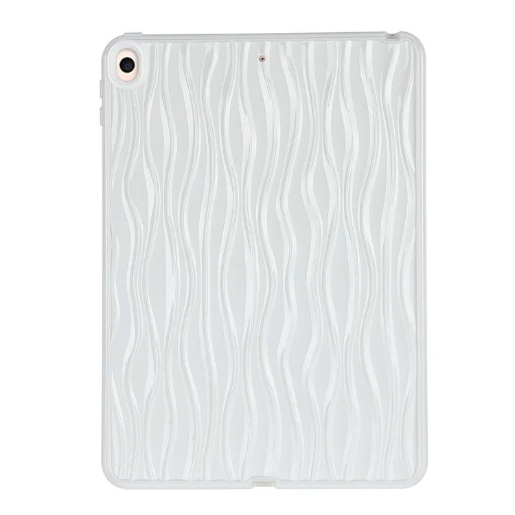 Étui pour tablette à texture de vague pour iPad Air 10,5 pouces (2019), housse de tablette en TPU souple anti-rayures - Blanc
