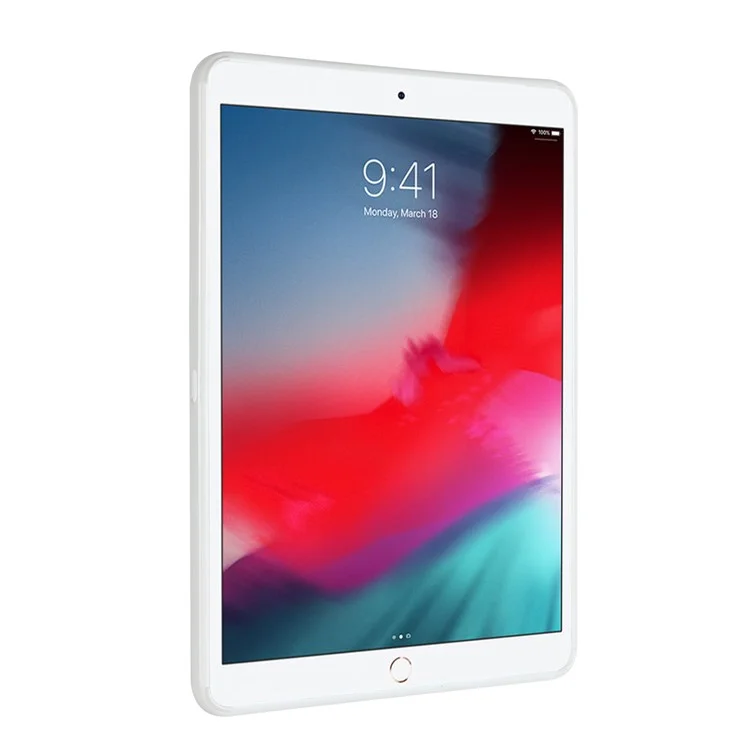 Étui pour tablette à texture de vague pour iPad Air 10,5 pouces (2019), housse de tablette en TPU souple anti-rayures - Blanc