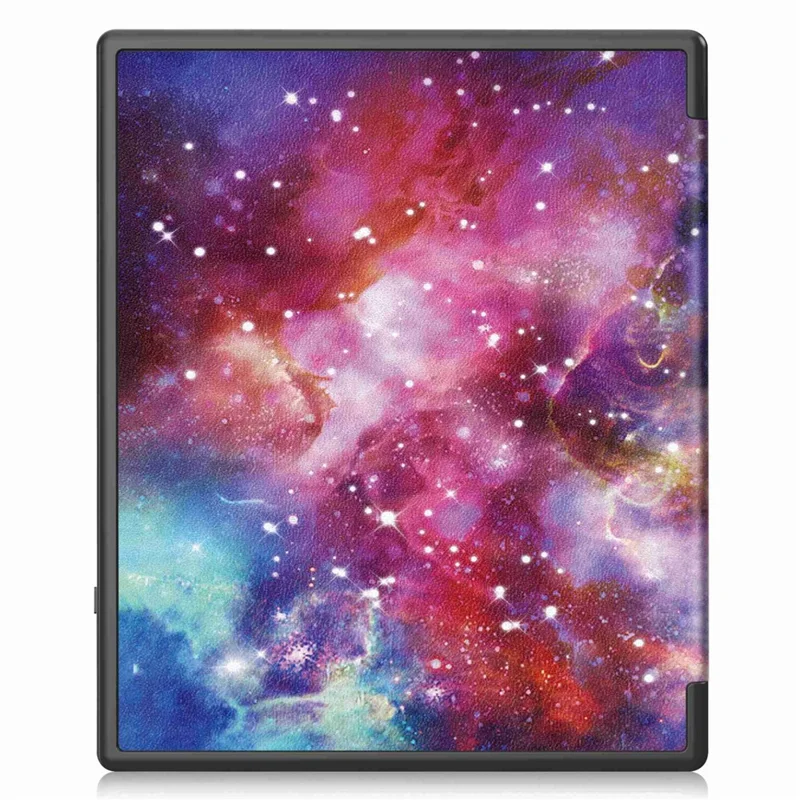 Para Kobo Elipsa 2E Origami Stand Case PU Leather Pattern Printing Ebook Reader Cover com Auto Wake / Sleep - Starry Sky