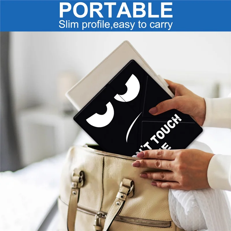 Pour Kobo Elipsa 2E Origami Stand Case PU Leather Pattern Printing Ebook Reader Cover with Auto Wake / Sleep - Big Eyes