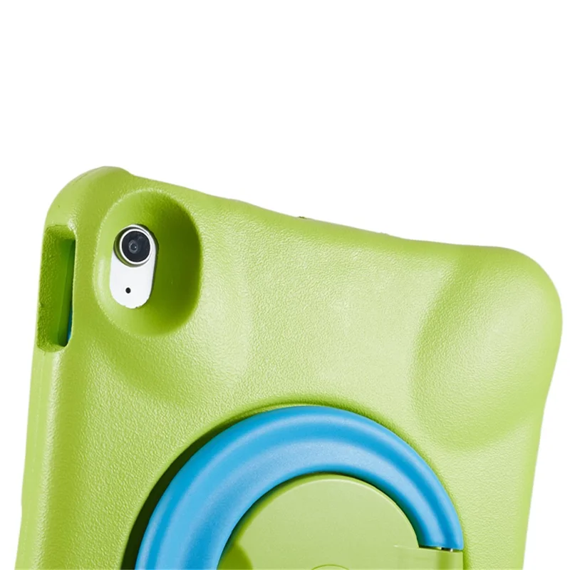 PEPKOO for iPad 10.9 (2022) Shockproof Tablet Case 360-degree Rotatable PC Kickstand EVA Protective Cover - Green / Blue