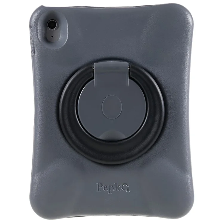 PEPKOO pour iPad 10.9 (2022) Étui de protection choc Tablet 360 degrés Rotative PC Support PC Housse de protection EVA - Gris / Noir