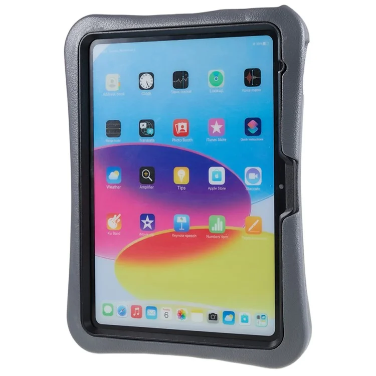 PEPKOO pour iPad 10.9 (2022) Étui de protection choc Tablet 360 degrés Rotative PC Support PC Housse de protection EVA - Gris / Noir