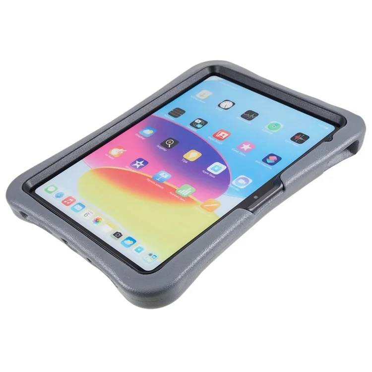 PEPKOO pour iPad 10.9 (2022) Étui de protection choc Tablet 360 degrés Rotative PC Support PC Housse de protection EVA - Gris / Noir
