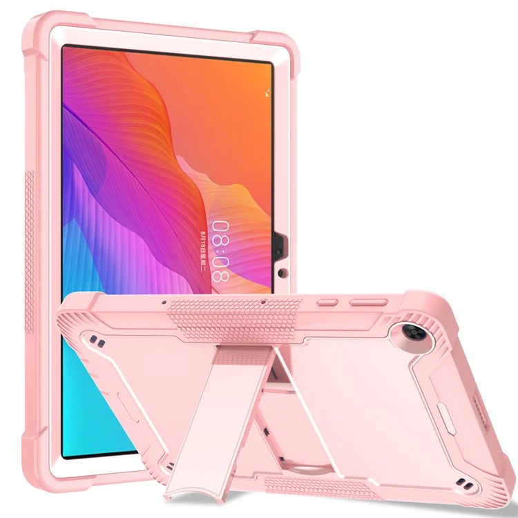 For Huawei MatePad T 10S 10.1 inch / T 10 9.7 inch Shockproof Tablet Shell Kickstand Silicone + PC Dustproof Cover Case - Rose Gold